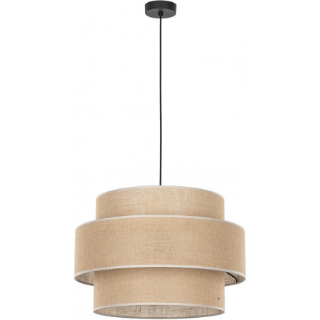 Lampa wisząca boho Calisto | Juta, czarny | TK Lighting