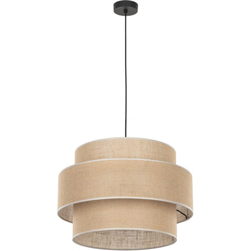 Lampa wisząca boho Calisto | Juta, czarny | TK Lighting