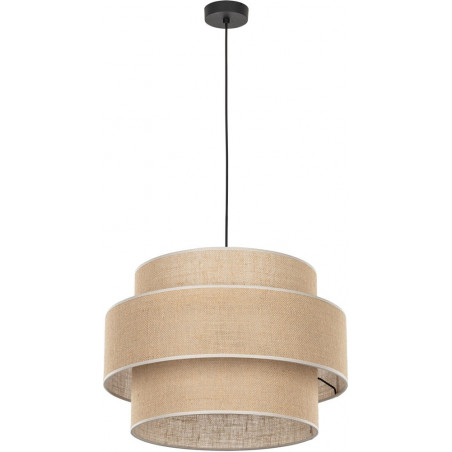 Lampa wisząca boho Calisto | Juta, czarny | TK Lighting