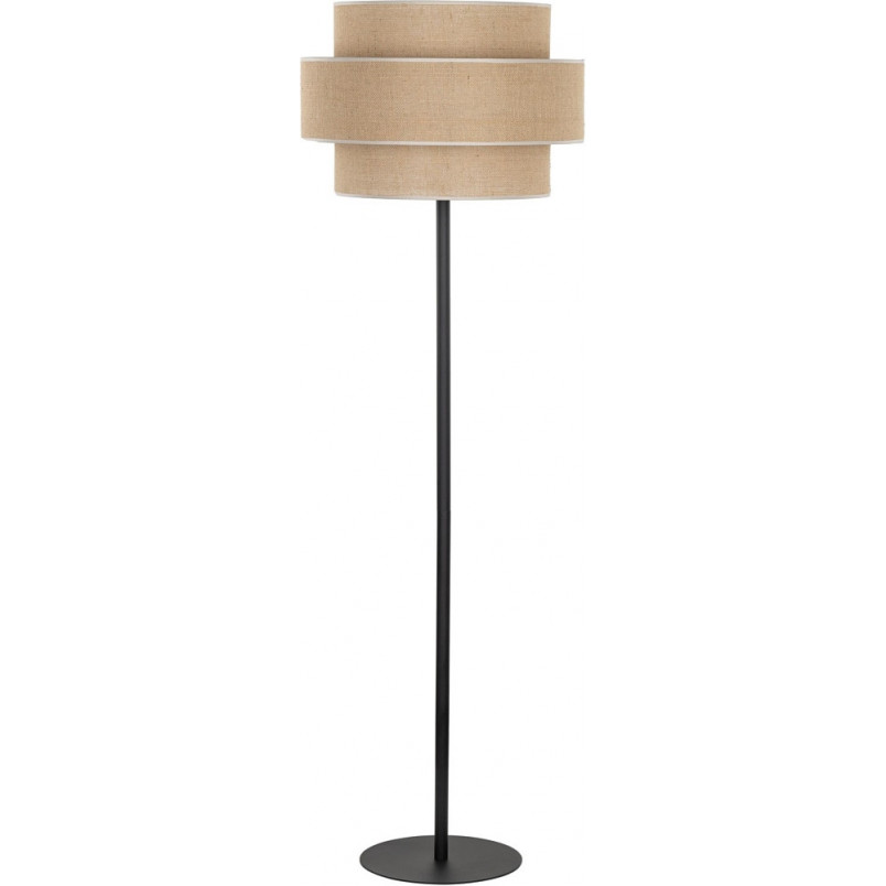 Lampa podłogowa boho Calisto | Juta/Czarny | TK Lighting
