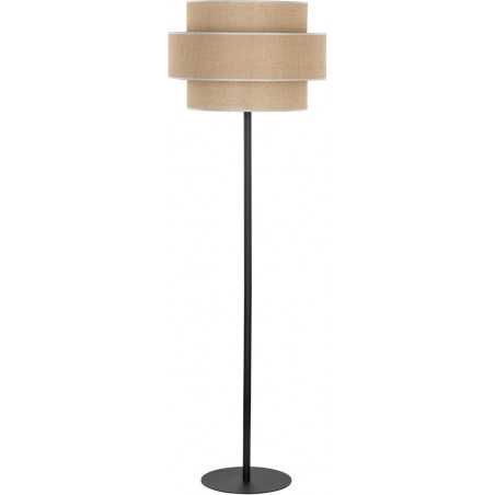 Lampa podłogowa boho Calisto | Juta/Czarny | TK Lighting