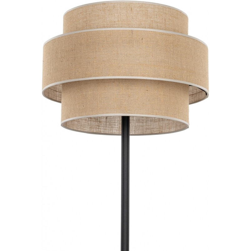Lampa podłogowa boho Calisto | Juta/Czarny | TK Lighting