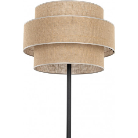 Lampa podłogowa boho Calisto | Juta/Czarny | TK Lighting