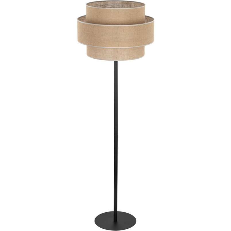 Lampa podłogowa boho Calisto | Juta/Czarny | TK Lighting