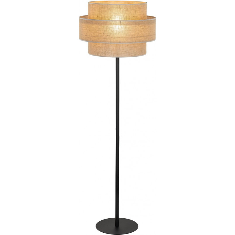 Lampa podłogowa boho Calisto | Juta/Czarny | TK Lighting