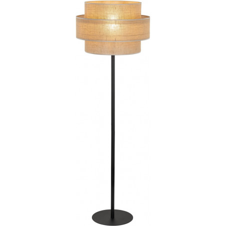 Lampa podłogowa boho Calisto | Juta/Czarny | TK Lighting