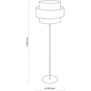 Lampa podłogowa boho Calisto | Juta/Czarny | TK Lighting