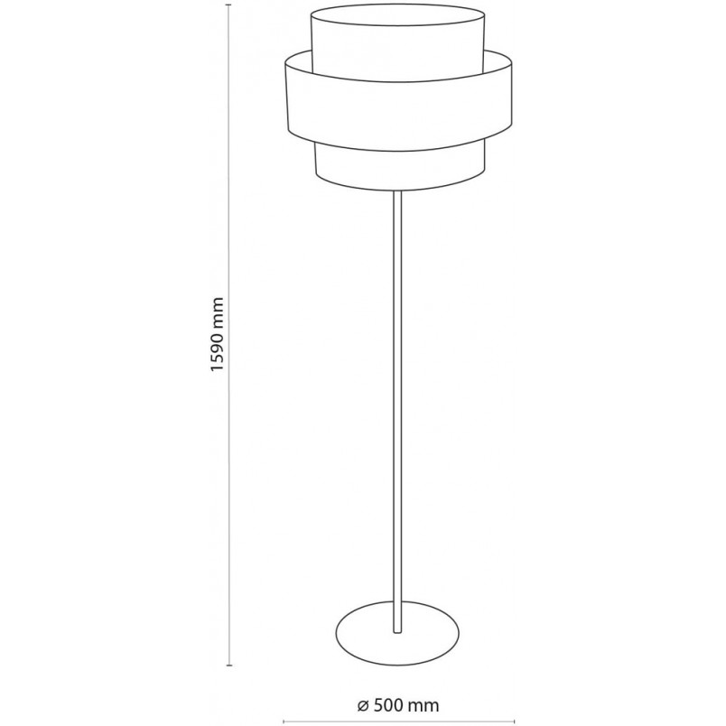 Lampa podłogowa boho Calisto | Juta/Czarny | TK Lighting