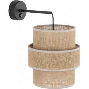 Kinkiet Boho Calisto Juta/Czarny TK Lighting - Stylowe Oświetlenie