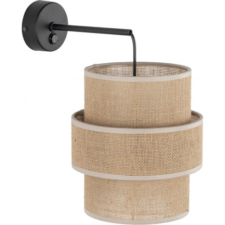 Kinkiet Boho Calisto Juta/Czarny TK Lighting - Stylowe Oświetlenie