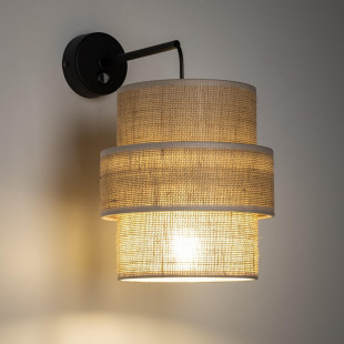 Kinkiet Boho Calisto Juta/Czarny TK Lighting - Stylowe Oświetlenie