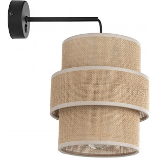 Kinkiet Boho Calisto Juta/Czarny TK Lighting - Stylowe Oświetlenie