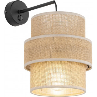 Kinkiet Boho Calisto Juta/Czarny TK Lighting - Stylowe Oświetlenie