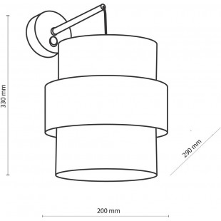 Kinkiet Boho Calisto Juta/Czarny TK Lighting - Stylowe Oświetlenie
