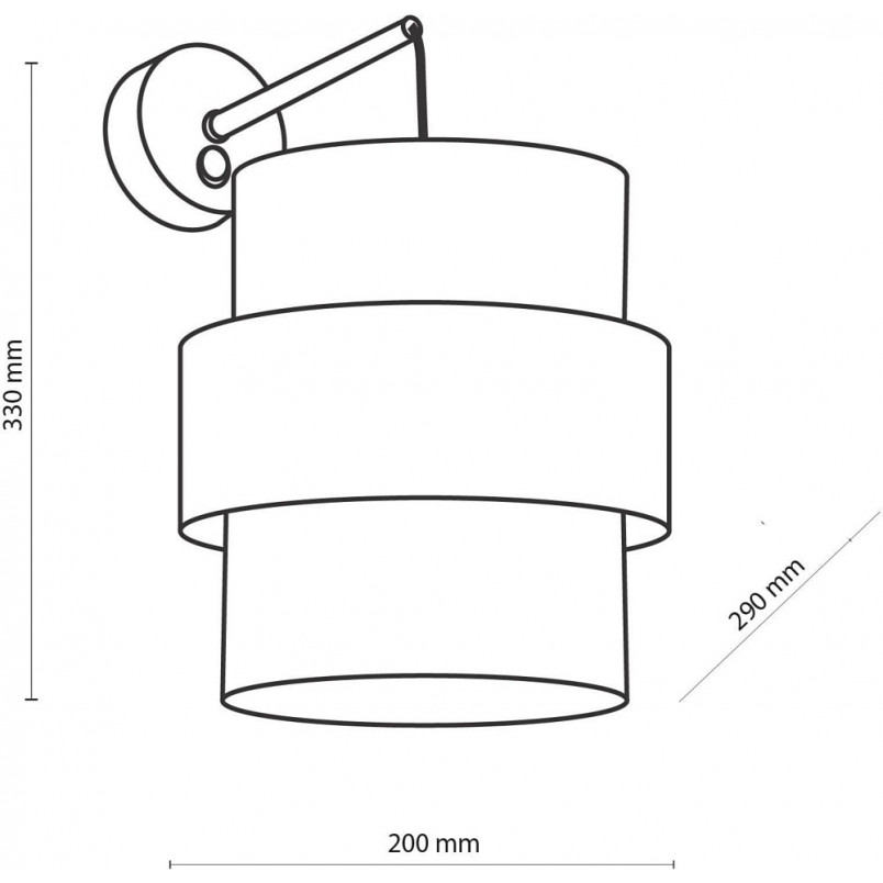 Kinkiet Boho Calisto Juta/Czarny TK Lighting - Stylowe Oświetlenie