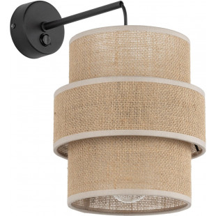 Kinkiet Boho Calisto Juta/Czarny TK Lighting - Stylowe Oświetlenie