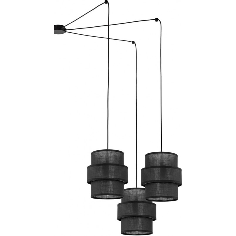 Lampa Wisząca Pająk Calisto Black III - TK Lighting | Czarna, E27