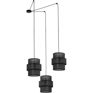 Lampa Wisząca Pająk Calisto Black III - TK Lighting | Czarna, E27