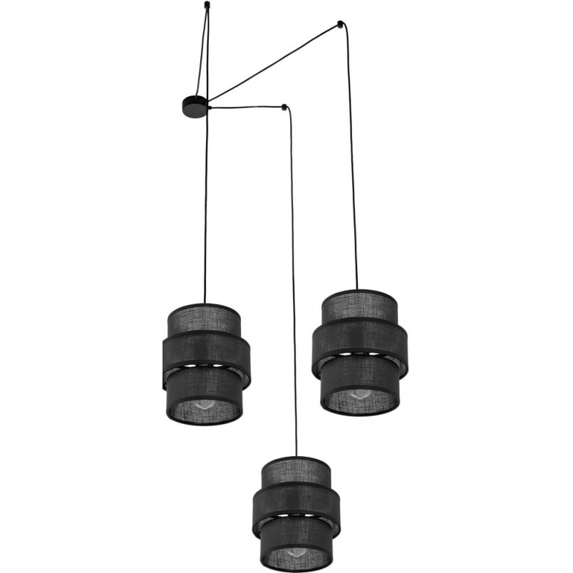 Lampa Wisząca Pająk Calisto Black III - TK Lighting | Czarna, E27