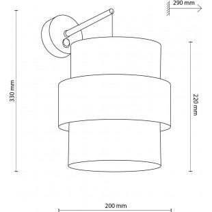 Kinkiet wiszący Calisto Black | TK Lighting - Elegancki design