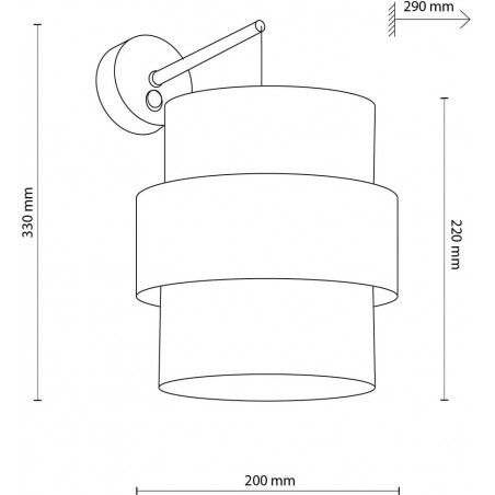 Kinkiet wiszący Calisto Black | TK Lighting - Elegancki design
