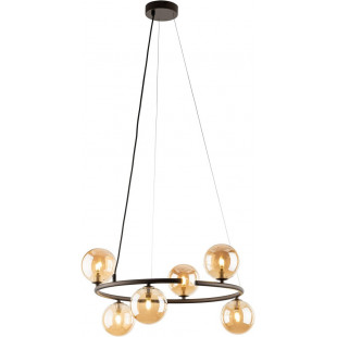 Lampa wisząca okrągła szklane kule Anabelle VI 62cm bursztynowy / brąz TK Lighting