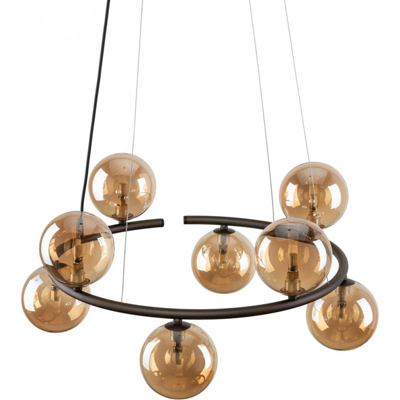 Lampa wisząca Anabelle VIII | Szklane kule, bursztyn | TK Lighting