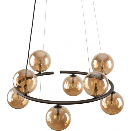 Lampa wisząca Anabelle VIII | Szklane kule, bursztyn | TK Lighting