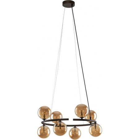 Lampa wisząca Anabelle VIII | Szklane kule, bursztyn | TK Lighting