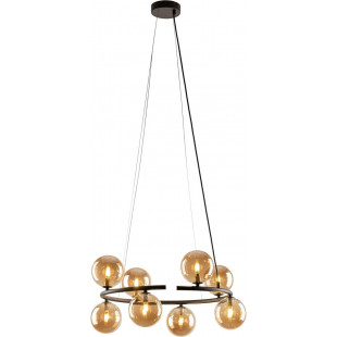 Lampa wisząca okrągła szklane kule Anabelle VIII 62cm bursztynowy / brąz TK Lighting