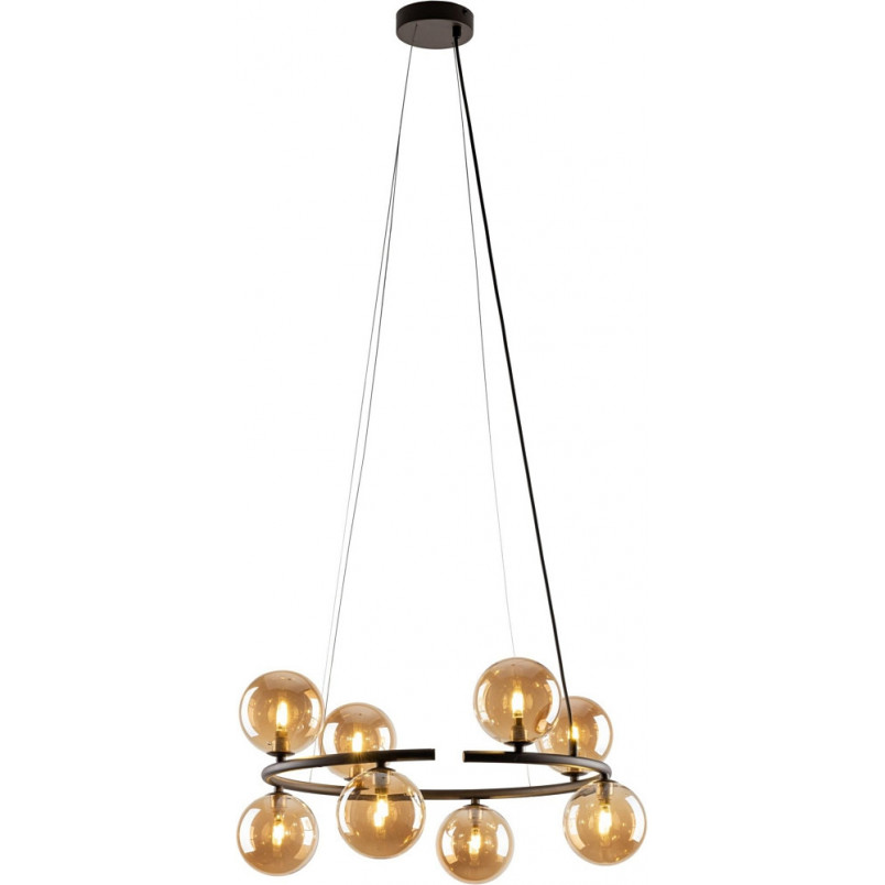 Lampa wisząca Anabelle VIII | Szklane kule, bursztyn | TK Lighting