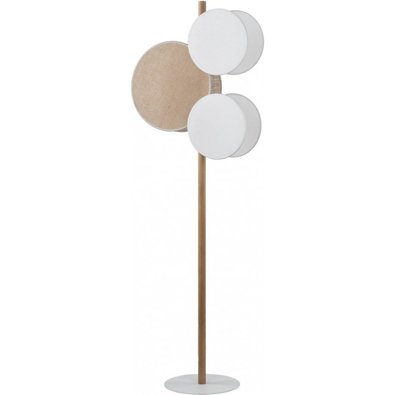 Lampa podłogowa boho Pulse | Juta/Biały | TK Lighting