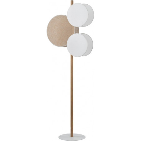 Lampa podłogowa boho Pulse | Juta/Biały | TK Lighting