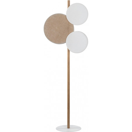Lampa podłogowa boho Pulse | Juta/Biały | TK Lighting