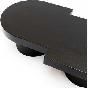 Stolik drewniany japandi Object100 80x50cm czarny NG Design