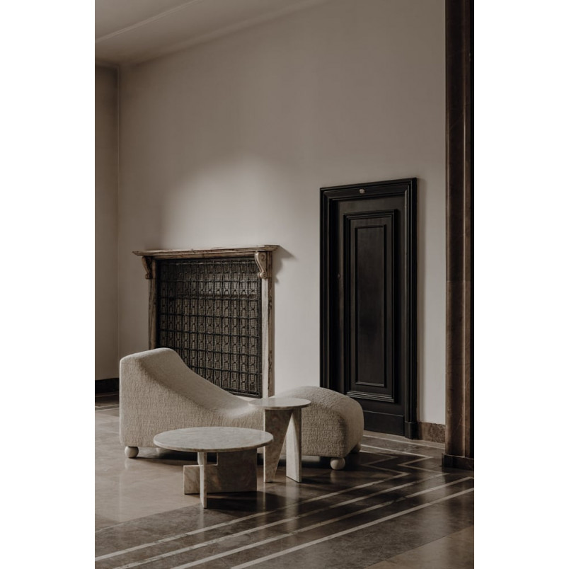 Szezlong designerski Object099 | Biało-beżowy | NG Design