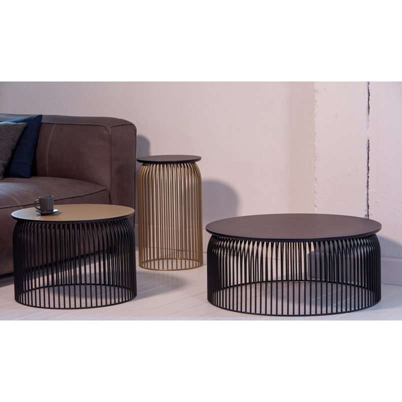 Stolik okrągły Dru 70cm czarny Nordifra - Elegancki design