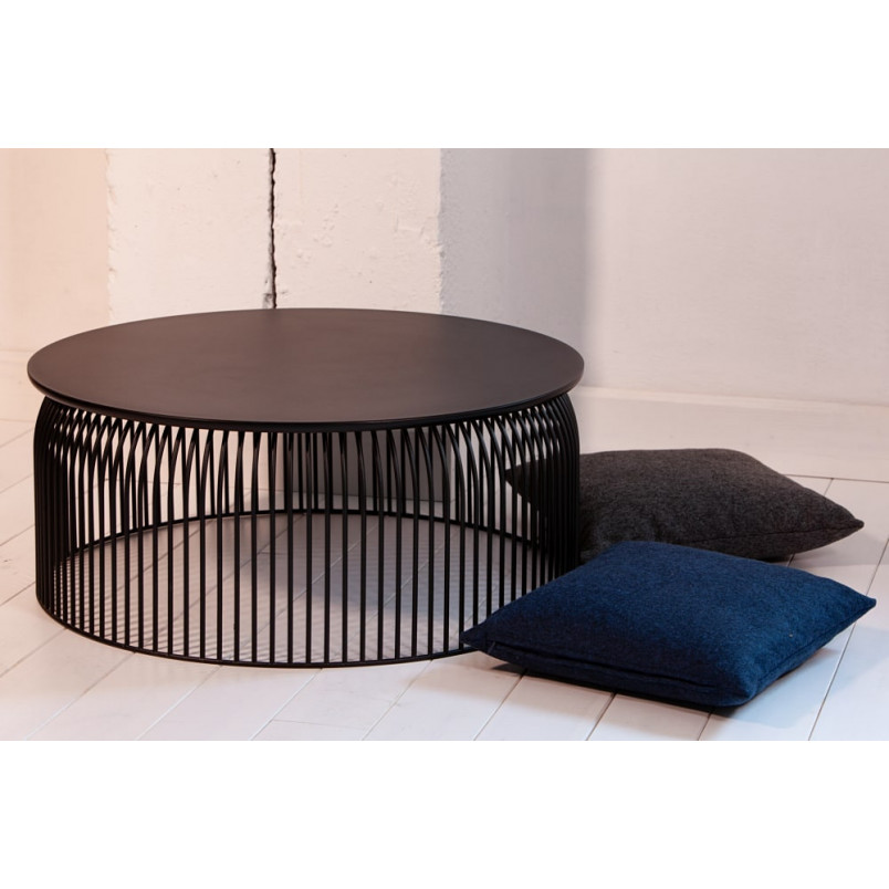 Stolik okrągły Dru 70cm czarny Nordifra - Elegancki design