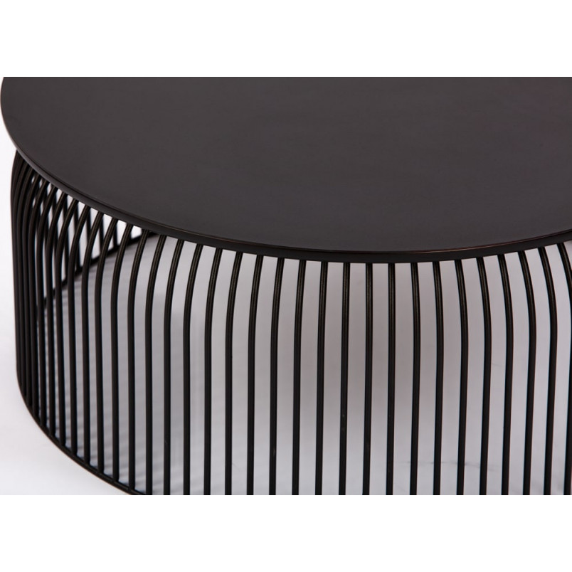 Stolik okrągły Dru 70cm czarny Nordifra - Elegancki design