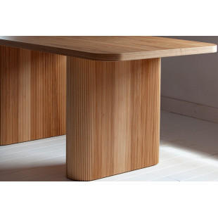Stół Nordifra Pelare 220x100cm - Fornirowany dąb | Elegancki design