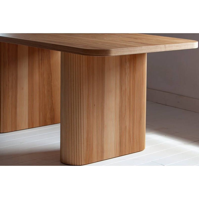 Stół Nordifra Pelare 220x100cm - Fornirowany dąb | Elegancki design