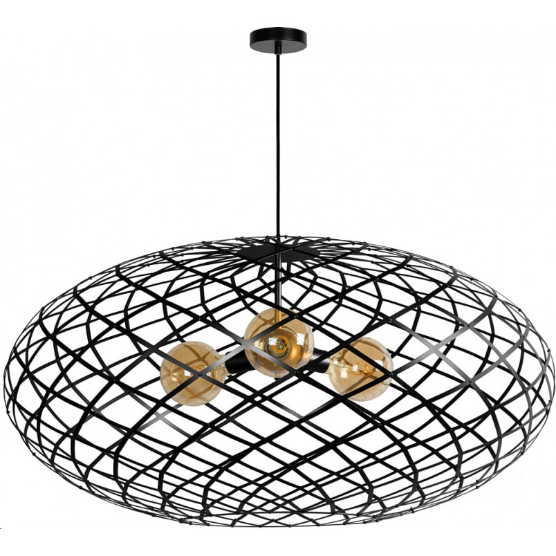 Lampa Wisząca Wolfram Czarna | Lucide - Loftowa Elegancja