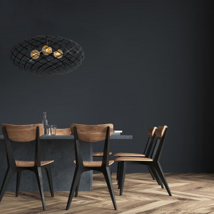 Lampa Wisząca Wolfram Czarna | Lucide - Loftowa Elegancja