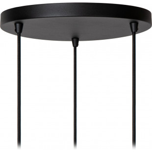 Lampa Wisząca Rosas 3pkt Czarna/Złoto Lucide | Loftowa