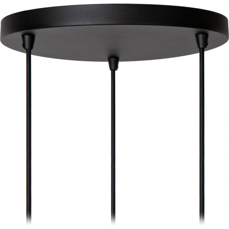 Lampa Wisząca Rosas 3pkt Czarna/Złoto Lucide | Loftowa
