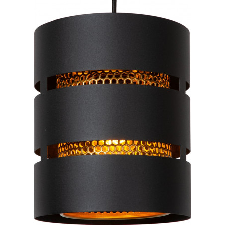 Lampa Wisząca Rosas 3pkt Czarna/Złoto Lucide | Loftowa