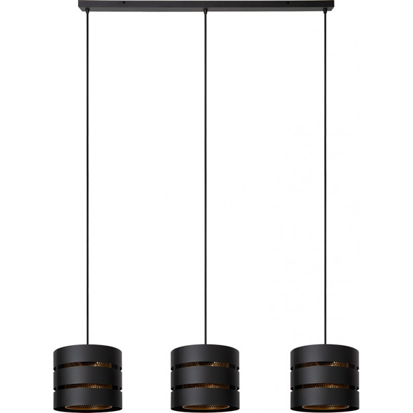 Lampa Wisząca Rosas | 3 punkty, Czarny/Złoto | Lucide