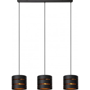 Lampa Wisząca Rosas | 3 punkty, Czarny/Złoto | Lucide