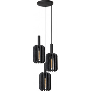 Lampa wisząca filcowa 3 punktowa Rafal 50cm szara Lucide
