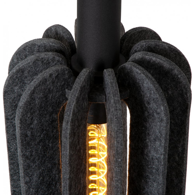 Lampa wisząca filcowa Rafal szara | Lucide - Loftowa elegancja